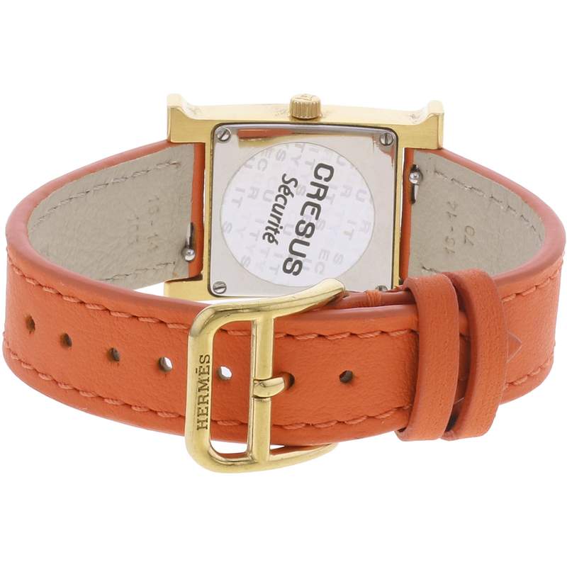 Montre d'occasion HERMES Heure H femme quartz bracelet cuir - vue 3