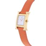 Montre d'occasion HERMES Heure H femme quartz bracelet cuir - vue D2
