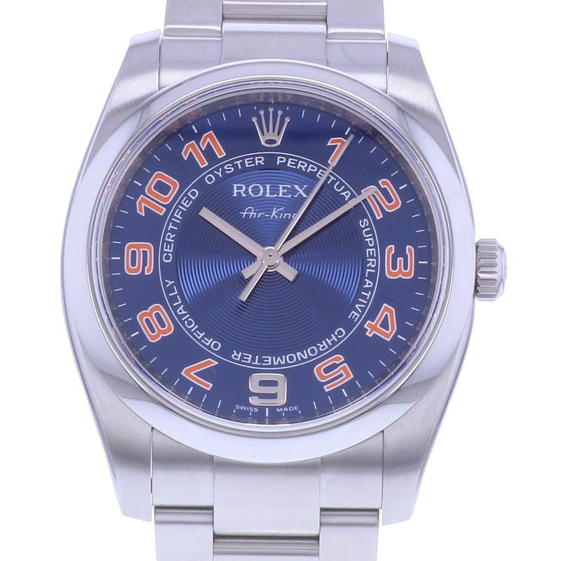Montre d'occasion ROLEX Air King mixte mouvement automatique certifié (cosc) bracelet acier - vue D1