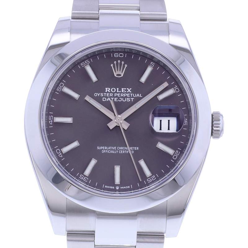 Montre d'occasion ROLEX DateJust 41 homme mouvement automatique certifié (cosc) bracelet acier - vue D1