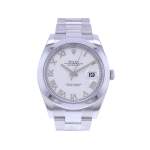 Montre d'occasion ROLEX DateJust homme mouvement automatique certifié (cosc) bracelet acier - vue 1