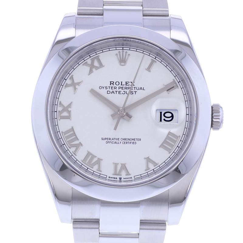 Montre d'occasion ROLEX DateJust homme mouvement automatique certifié (cosc) bracelet acier - vue D1