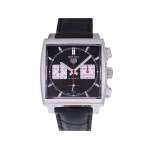 Montre d'occasion TAG HEUER Monaco Calibre Heuer 02 homme automatique bracelet cuir - vue 1