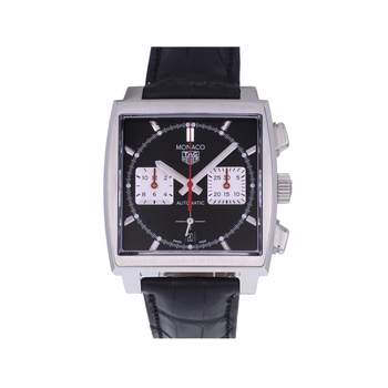 Montre d'occasion TAG HEUER Monaco Calibre Heuer 02 homme automatique bracelet cuir