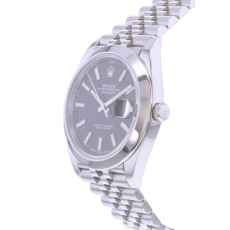 Montre d'occasion ROLEX DateJust 41 homme mouvement automatique certifié (cosc) bracelet acier - vue D2