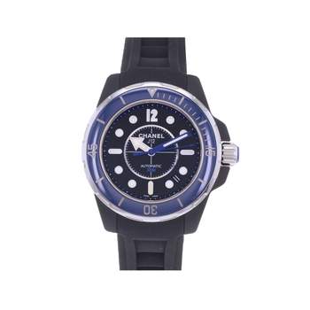 Montre d'occasion CHANEL J12 Marine femme automatique bracelet caoutchouc