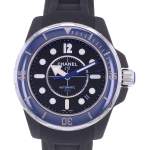 Montre d'occasion CHANEL J12 Marine femme automatique bracelet caoutchouc - vue D1