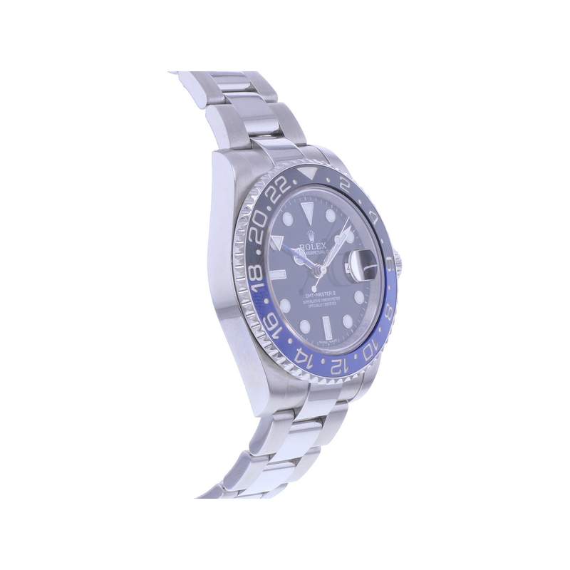 Montre d'occasion ROLEX GMT-Master II Batman homme mouvement automatique certifié (cosc) bracelet acier - vue 2