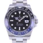 Montre d'occasion ROLEX GMT-Master II Batman homme mouvement automatique certifié (cosc) bracelet acier - vue D1