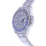 Montre d'occasion ROLEX GMT-Master II Batman homme mouvement automatique certifié (cosc) bracelet acier - vue D2