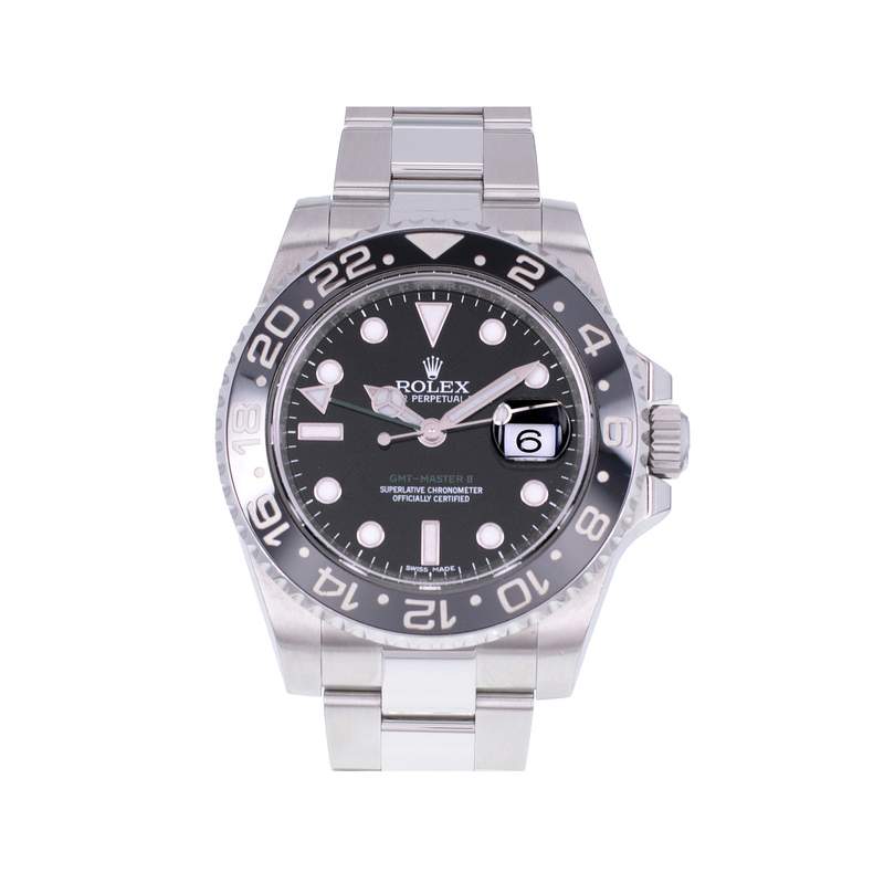 Montre d'occasion ROLEX GMT-Master II Céramique homme mouvement automatique certifié (cosc) bracelet acier - vue 1