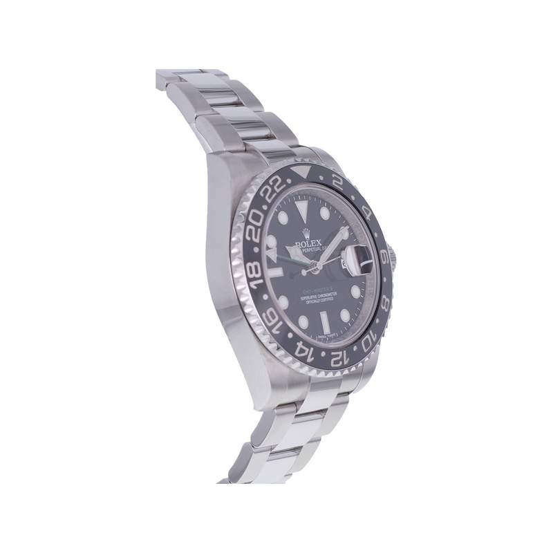 Montre d'occasion ROLEX GMT-Master II Céramique homme mouvement automatique certifié (cosc) bracelet acier - vue 2