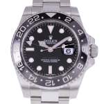 Montre d'occasion ROLEX GMT-Master II Céramique homme mouvement automatique certifié (cosc) bracelet acier - vue D1