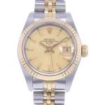 Montre d'occasion ROLEX DateJust Lady femme automatique bracelet or jaune 750/000 et acier - vue D1