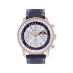 Montre d'occasion BREITLING Montbrillant Olympus Gold homme mouvement automatique certifié (cosc) bracelet cuir cresus - vue 1