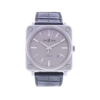 Montre d'occasion BELL & ROSS BRS92-S homme automatique bracelet cuir d'origine
