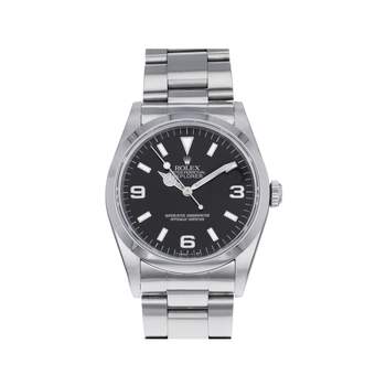 Montre d'occasion ROLEX Explorer I homme mouvement automatique certifié (cosc) bracelet acier