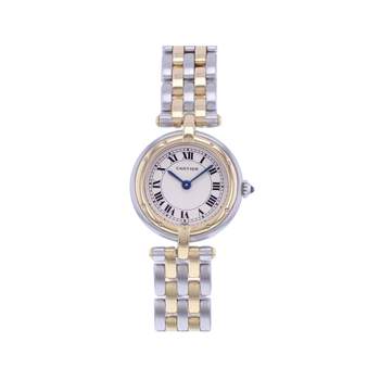Montre d'occasion CARTIER Panthère Vendôme femme quartz bracelet or jaune 750/000 et acier
