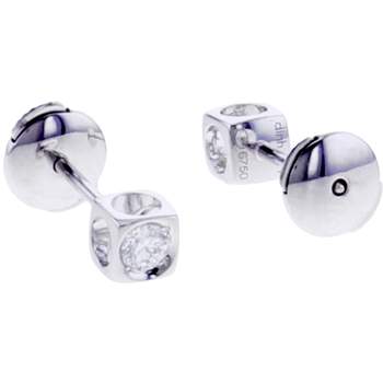 Boucles-oreilles d'occasion DINH VAN Le Cube Diamant or blanc 750/1000