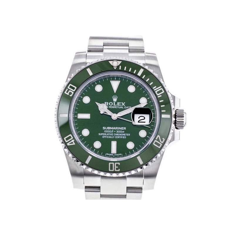 Montre d'occasion rolex submariner céramique verte homme mouvement automatique certifié (cosc) bracelet acier - vue 1