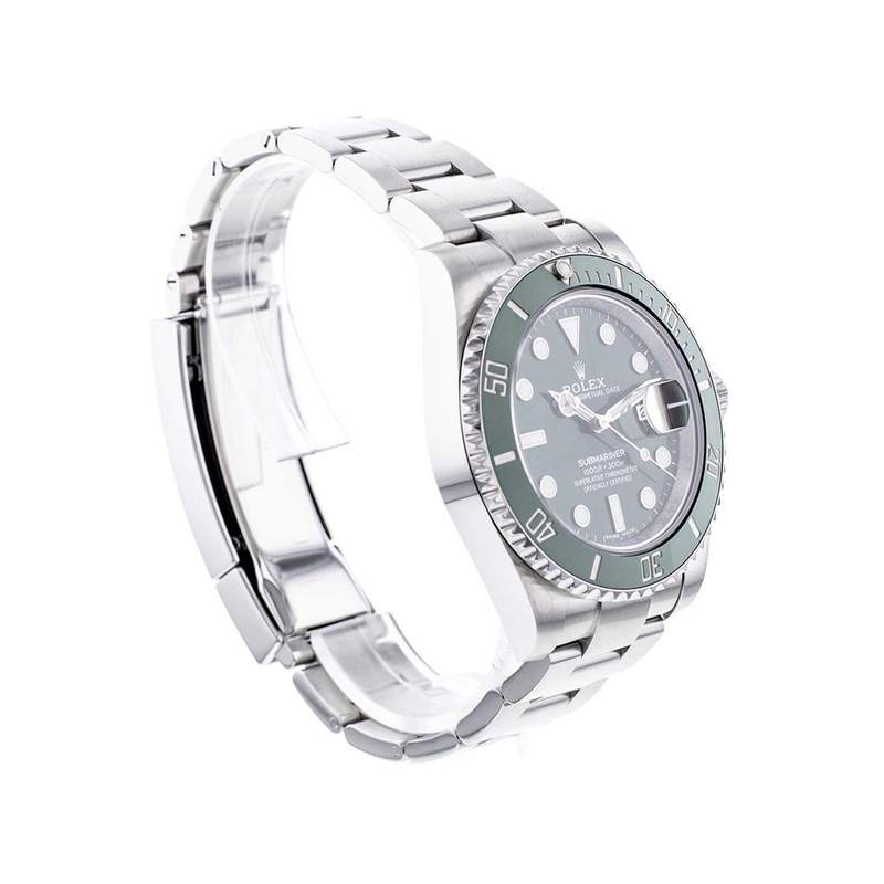 Montre d'occasion rolex submariner céramique verte homme mouvement automatique certifié (cosc) bracelet acier - vue 2