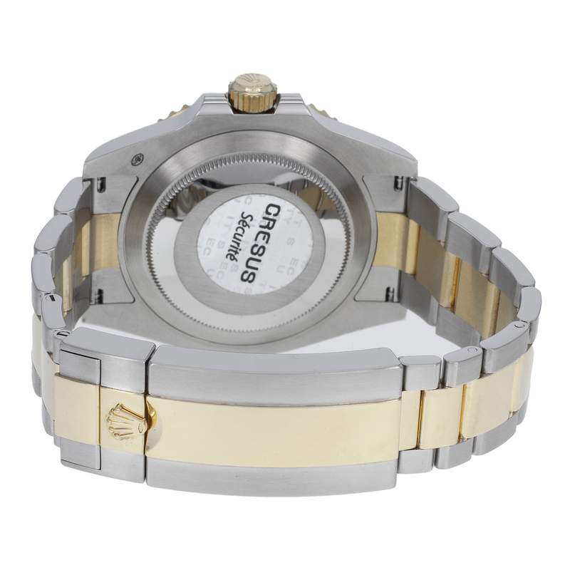 Montre d'occasion rolex submariner date homme mouvement automatique certifié (cosc) bracelet or jaune 750/000 et acier - vue 3