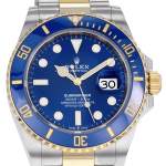 Montre d'occasion rolex submariner date homme mouvement automatique certifié (cosc) bracelet or jaune 750/000 et acier - vue D1