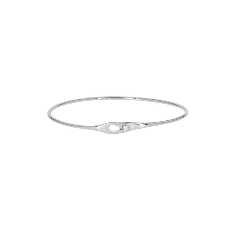 Bracelet d'occasion dinh van serrure femme or blanc 750/1000 - vue 1