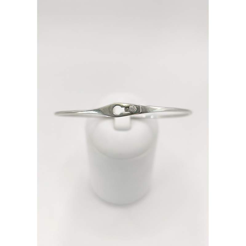 Bracelet d'occasion dinh van serrure femme or blanc 750/1000 - vue D3