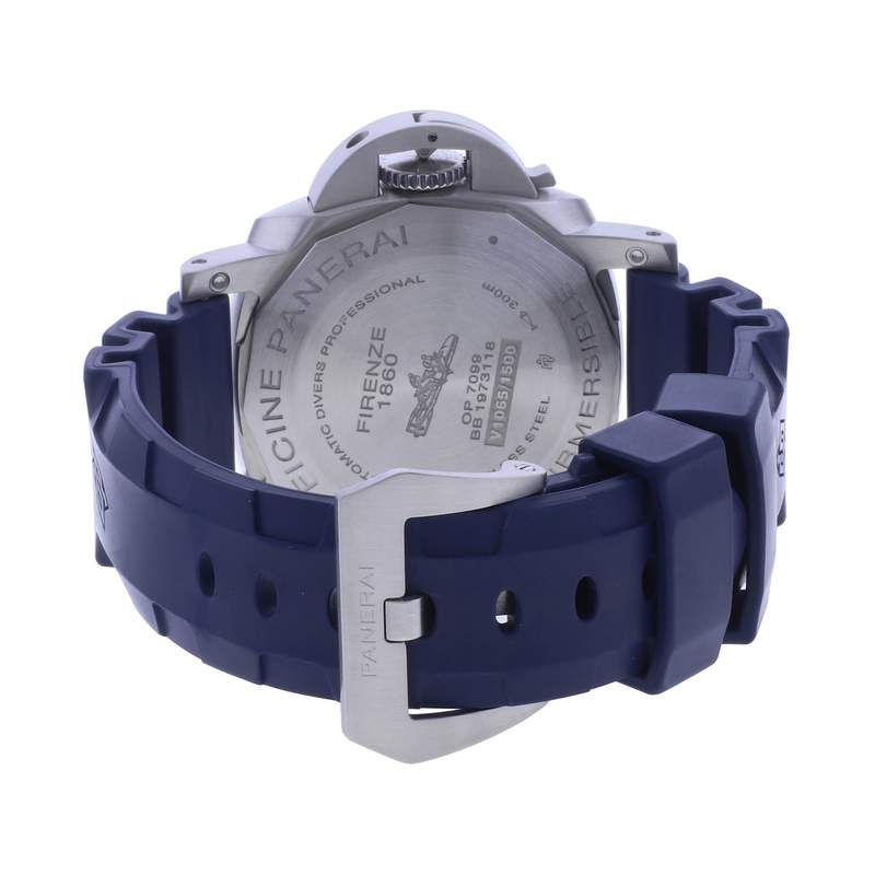 Montre d'occasion PANERAI Luminor Submersible homme automatique bracelet caoutchouc - vue 3