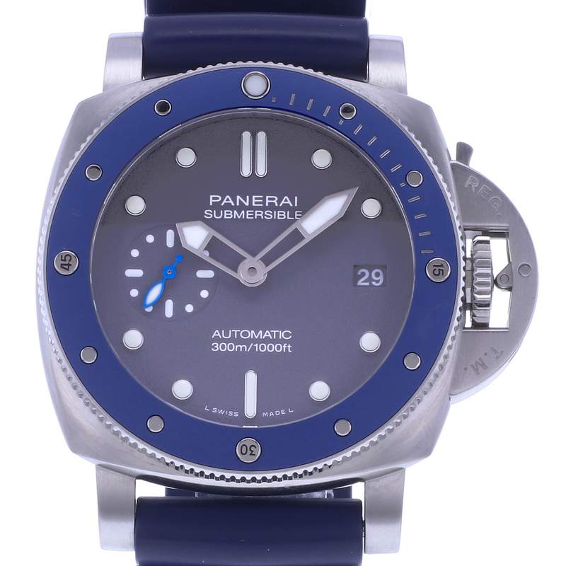 Montre d'occasion PANERAI Luminor Submersible homme automatique bracelet caoutchouc - vue D1