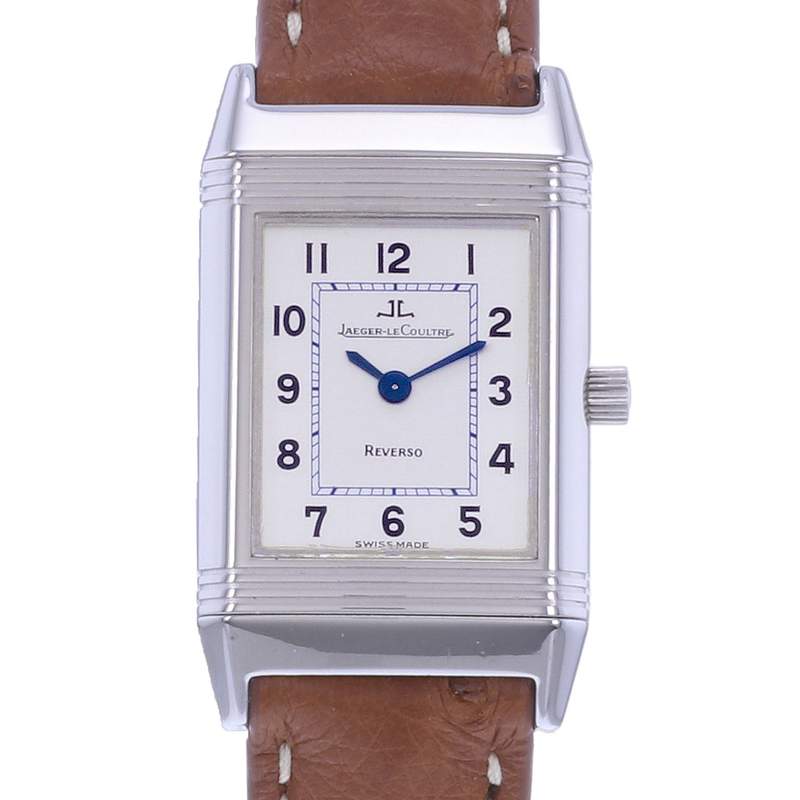 Montre d'occasion JAEGER LECOULTRE Reverso Lady femme quartz bracelet cuir cresus - vue D1