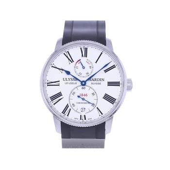 Montre d'occasion ULYSSE NARDIN Marine Torpilleur homme mouvement automatique certifié (cosc) bracelet caoutchouc
