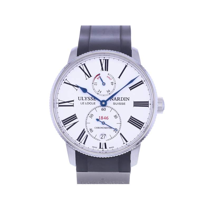 Montre d'occasion ULYSSE NARDIN Marine Torpilleur homme mouvement automatique certifié (cosc) bracelet caoutchouc - vue 1