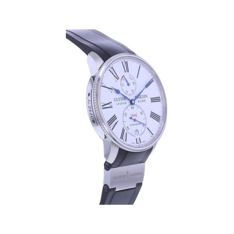 Montre d'occasion ULYSSE NARDIN Marine Torpilleur homme mouvement automatique certifié (cosc) bracelet caoutchouc - vue 2