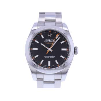 Montre d'occasion ROLEX Milgauss homme mouvement automatique certifié (cosc) bracelet acier