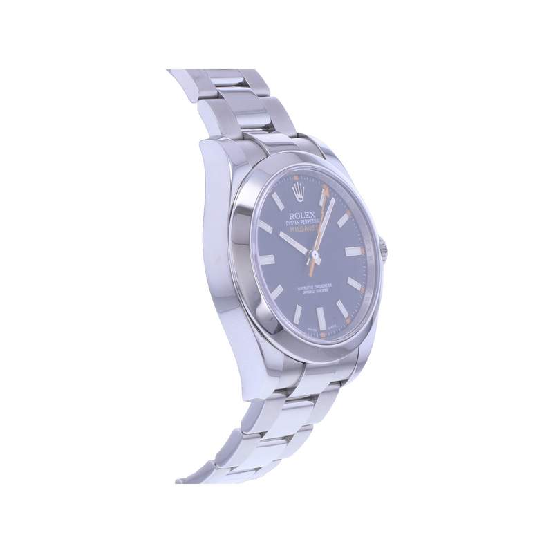 Montre d'occasion ROLEX Milgauss homme mouvement automatique certifié (cosc) bracelet acier - vue 2