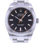 Montre d'occasion ROLEX Milgauss homme mouvement automatique certifié (cosc) bracelet acier - vue D1