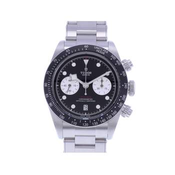 Montre d'occasion TUDOR Black Bay Chrono homme mouvement automatique certifié (cosc) bracelet acier
