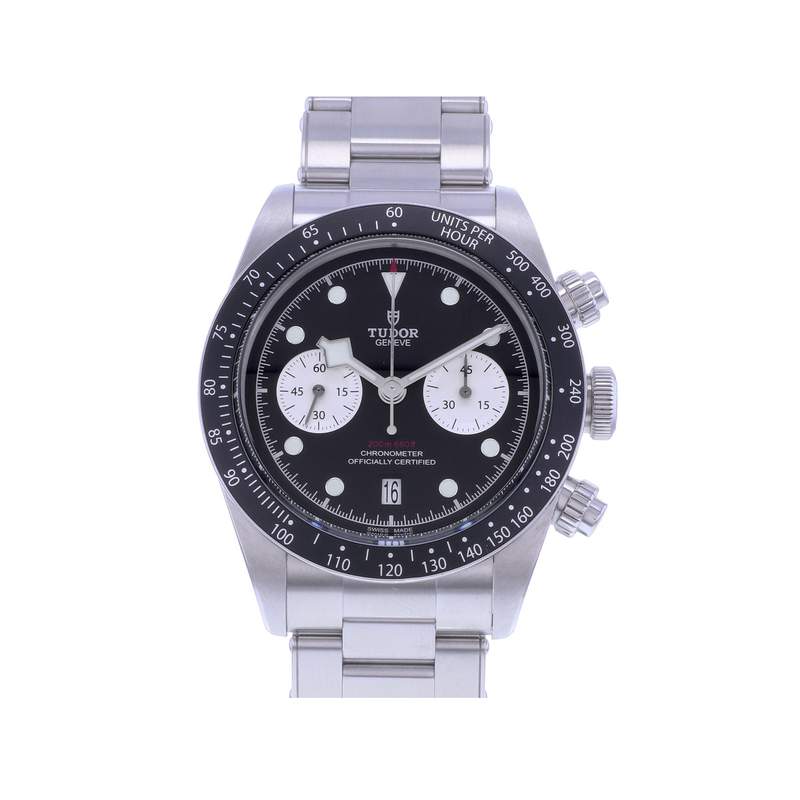 Montre d'occasion TUDOR Black Bay Chrono homme mouvement automatique certifié (cosc) bracelet acier - vue 1