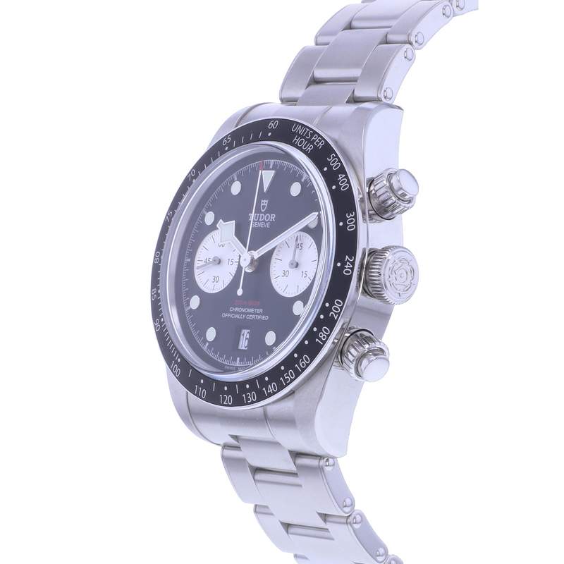Montre d'occasion TUDOR Black Bay Chrono homme mouvement automatique certifié (cosc) bracelet acier - vue D2