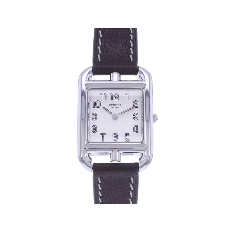 Montre d'occasion HERMES Cape Cod femme quartz bracelet cuir cresus - vue 1