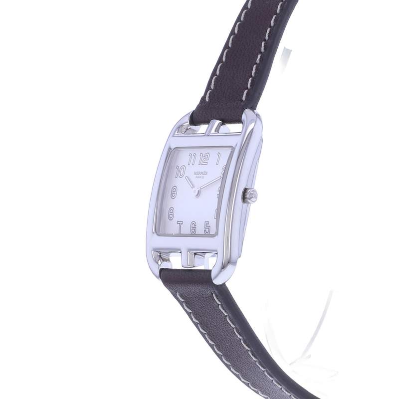 Montre d'occasion HERMES Cape Cod femme quartz bracelet cuir cresus - vue D2