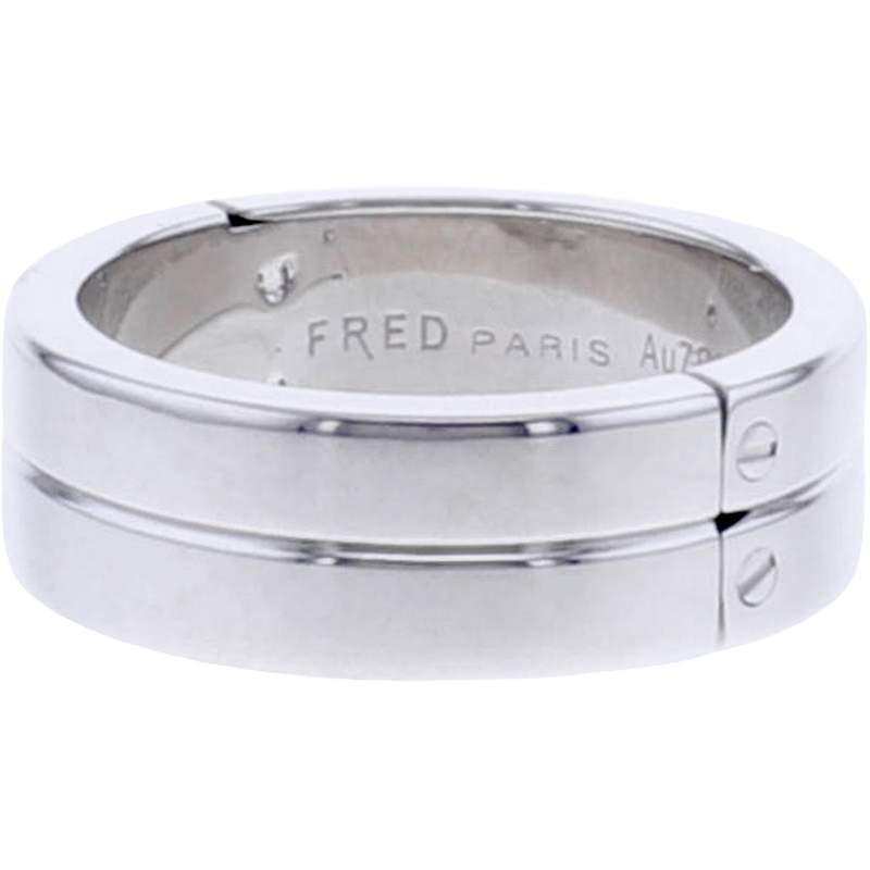 Bague d'occasion FRED Wedding Smile femme or blanc 750/1000 - vue 3