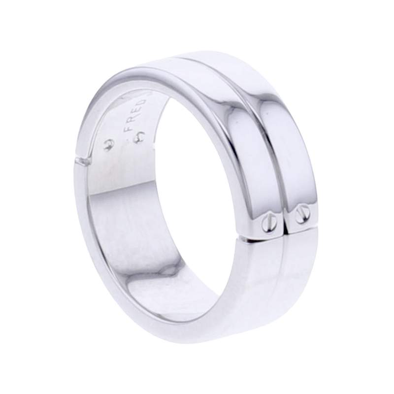 Bague d'occasion FRED Wedding Smile femme or blanc 750/1000 - vue 4