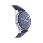 Montre d'occasion OMEGA Speedmaster Moonwatch homme mécanique bracelet cuir d'origine - vue 2