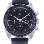 Montre d'occasion OMEGA Speedmaster Moonwatch homme mécanique bracelet cuir d'origine - vue D1
