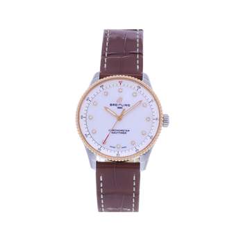Montre d'occasion BREITLING Navitimer femme quartz bracelet cuir d'origine