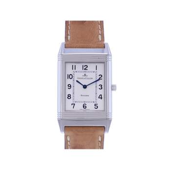 Montre d'occasion JAEGER LECOULTRE Reverso Classique mixte mécanique bracelet cuir d'origine