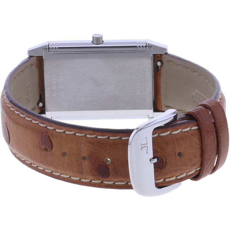 Montre d'occasion JAEGER LECOULTRE Reverso Classique mixte mécanique bracelet cuir d'origine - vue 3